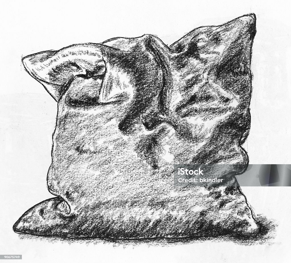 Travesseiro de carvão - Foto de stock de Desenho em Carvão royalty-free