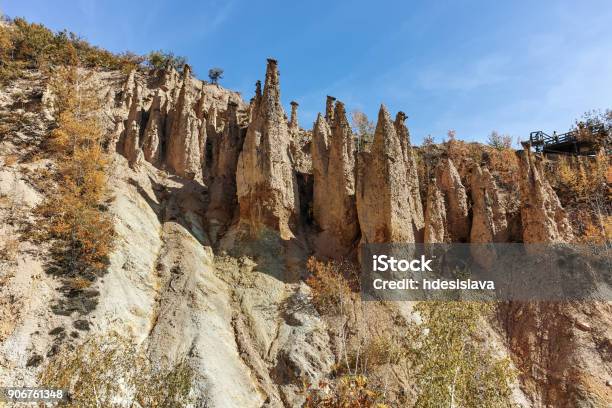 Autumn Landscape Of Rock Formation Devils Town In Radan Mountain Serbia Stock Photo - Download Image Now