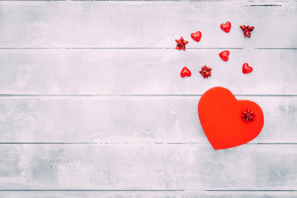 istock heart-shaped box. Valentines Day gift background 906762204