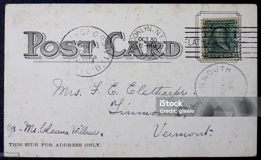 vintage Cartão Postal - Royalty-free Cartão Postal Foto de stock