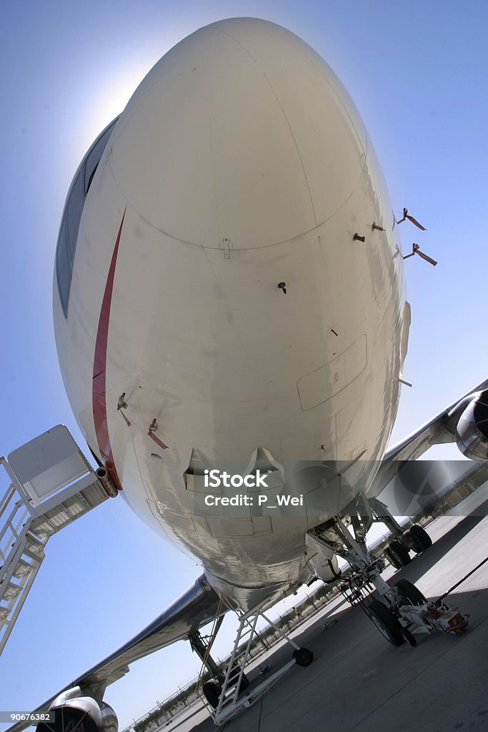 Flugzeug! Weitwinkel von Flugzeugrumpf - Lizenzfrei Abheben - Aktivität Stock-Foto