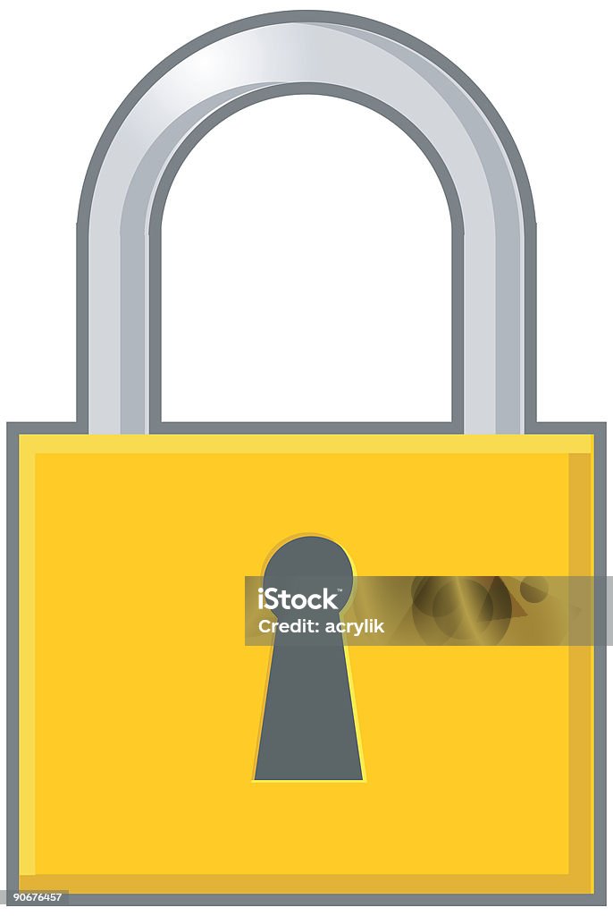 Vettoriale icone di sicurezza Lucchetto - Illustrazione stock royalty-free di Aperto