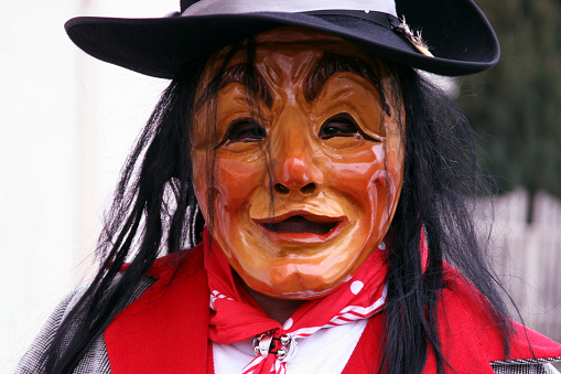 Horrorful mask - seen at south German Carnival.