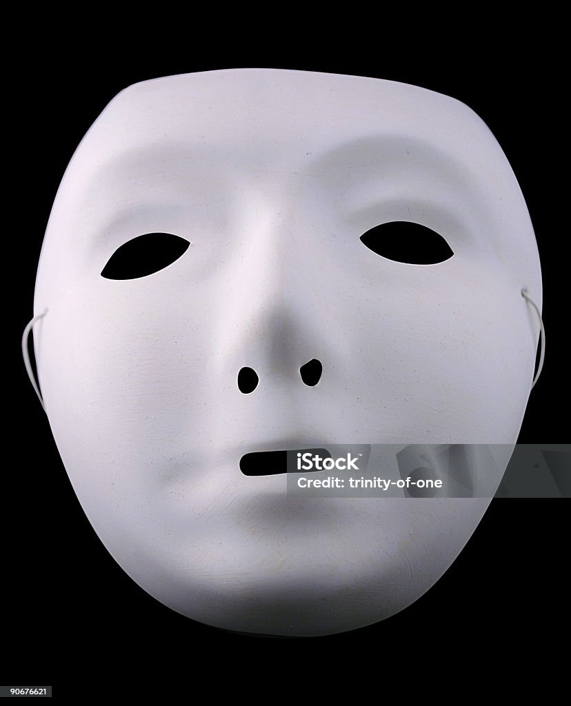 Máscara branca simples - Royalty-free Ao Ar Livre Foto de stock