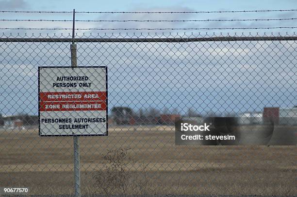 Restricted Area Stock Photo - Download Image Now - Fence, Start Button, Wire