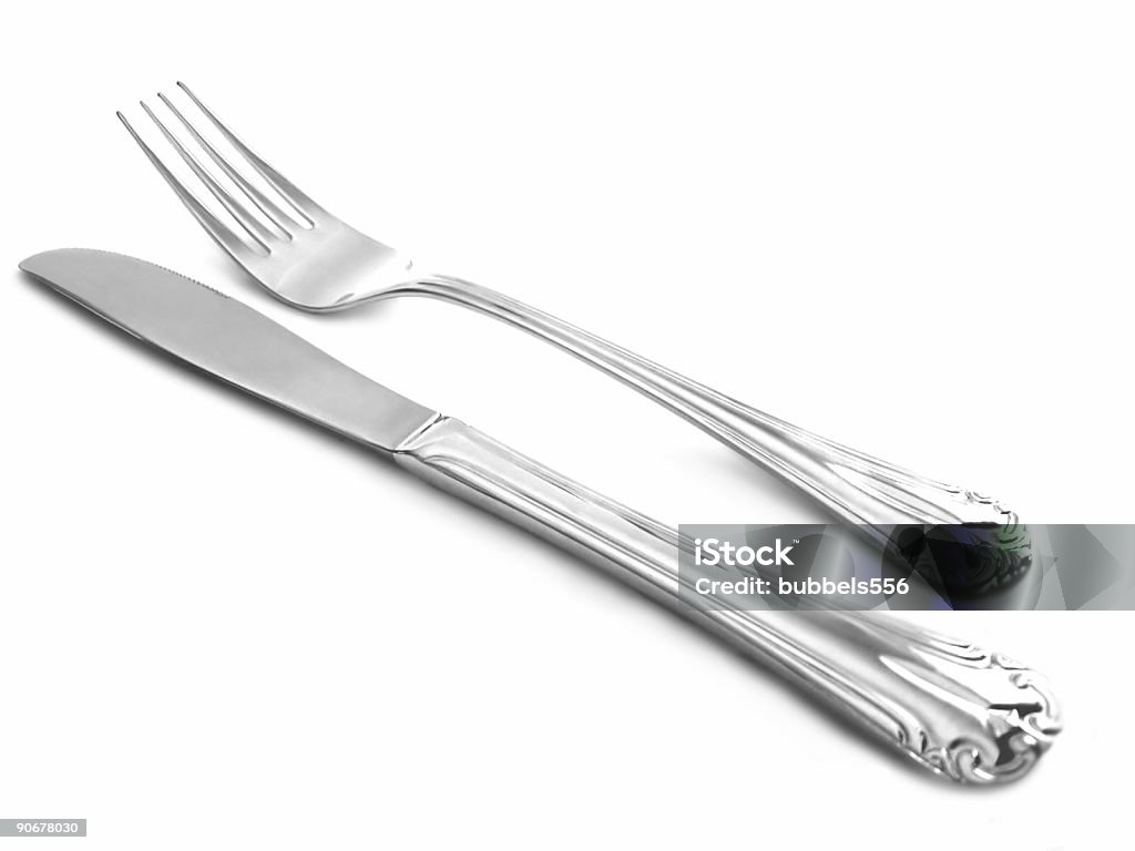 Cuchillo y tenedor - Foto de stock de Alimento libre de derechos