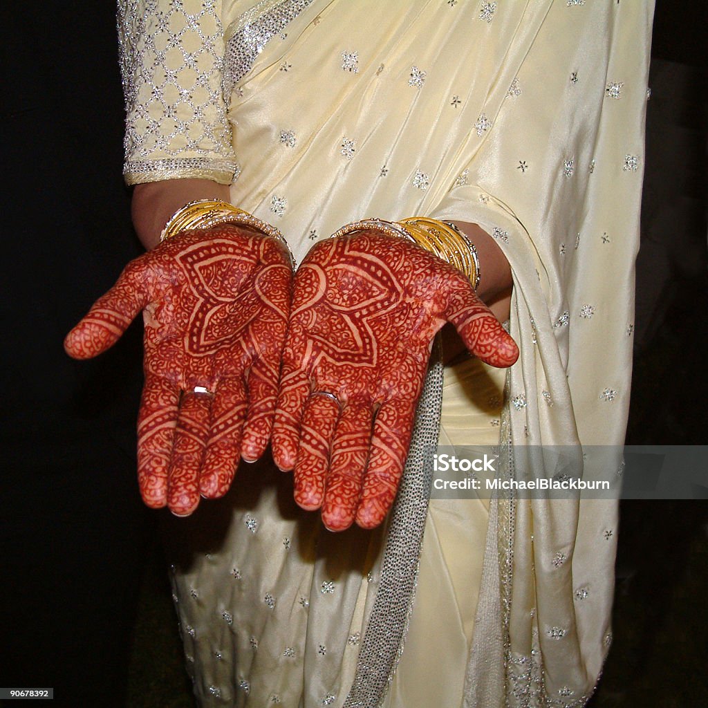 People - Indian Wedding Henna Hands  Adult Stock Photo