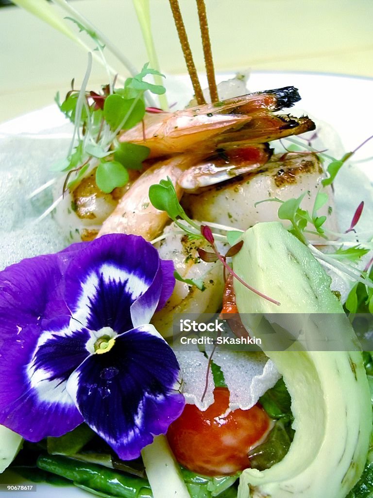 Shrimp & Scallop Salad  Appetizer Stock Photo