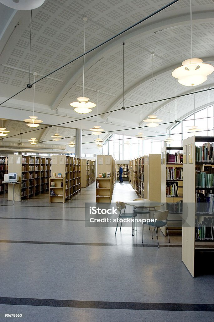 Moderne et bibliothèque - Photo de Bibliothèque libre de droits