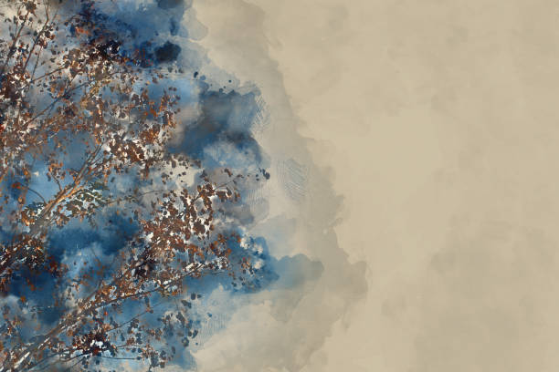 istock Abstract Colorful tree on watercolor painting background 906787804