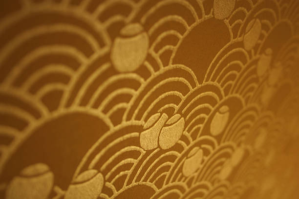 Japanese wall paper stock photo