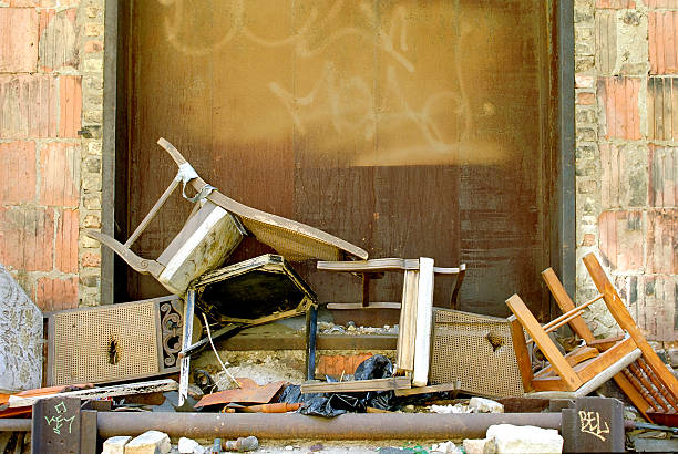 Jumbled Chairs stock photo