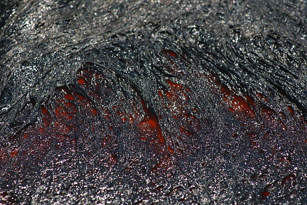 hot lava in cracked ground