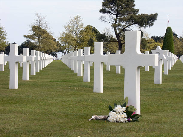 istock Cemetary at Omaha Beach, Normandy, France. 90679763