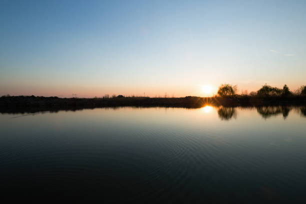 istock Sunset lake and beautiful scenery landscape concept 906797904