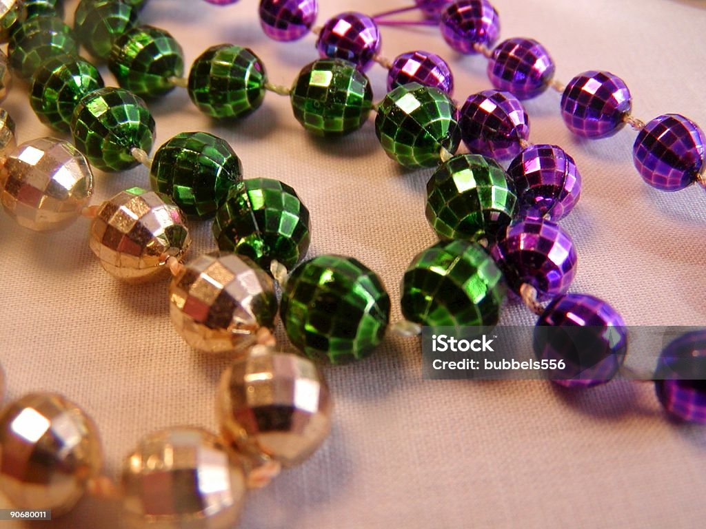 Mardi Gras perline 2 - Foto stock royalty-free di Close-up