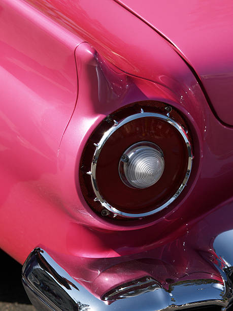 istock Tail light of Pink Classic Car 90680604