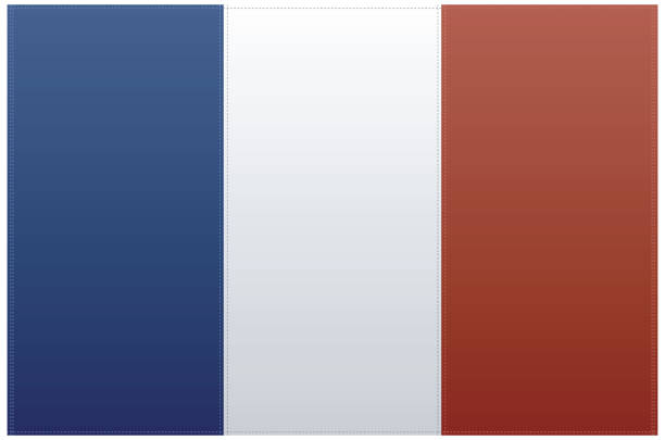 francja flaga (wektor - stitchflag stock illustrations
