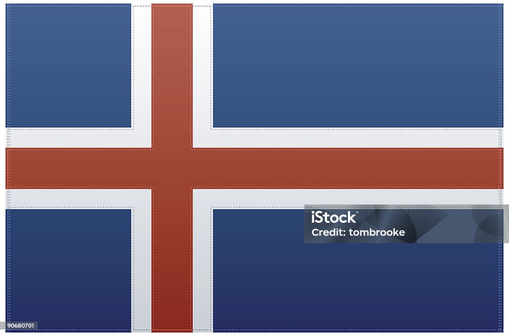 Bandera de Islandia (Vector - Ilustración de stock de Bandera libre de derechos