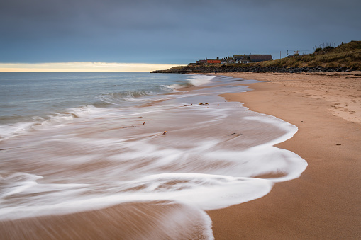 Whitby beach UK in Scarborough Borough Concil of England United Kingdom North Yorkshire