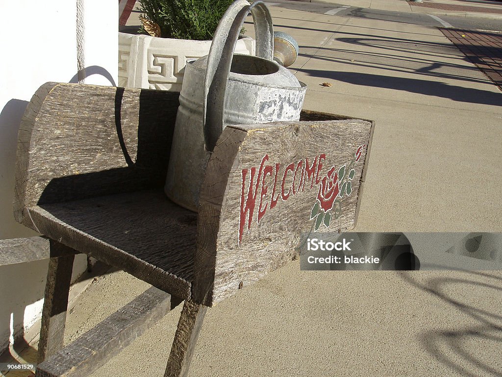 Welcome - sign  Sidewalk Stock Photo