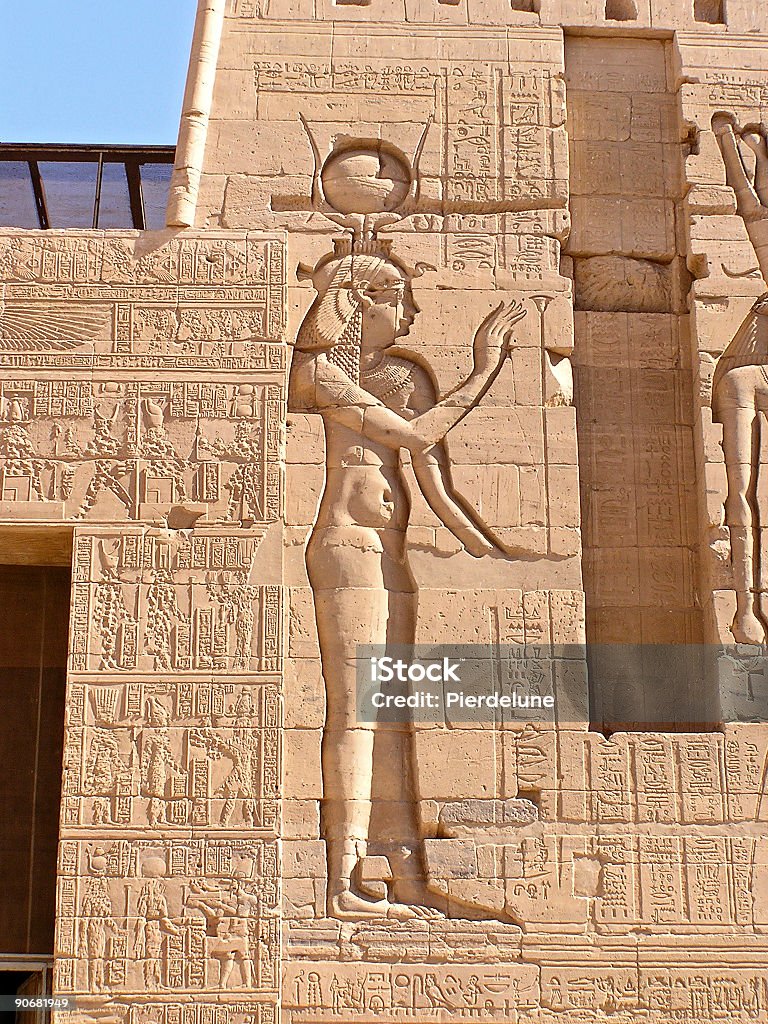 Hathor goddess, Philae temple  Goddess Stock Photo