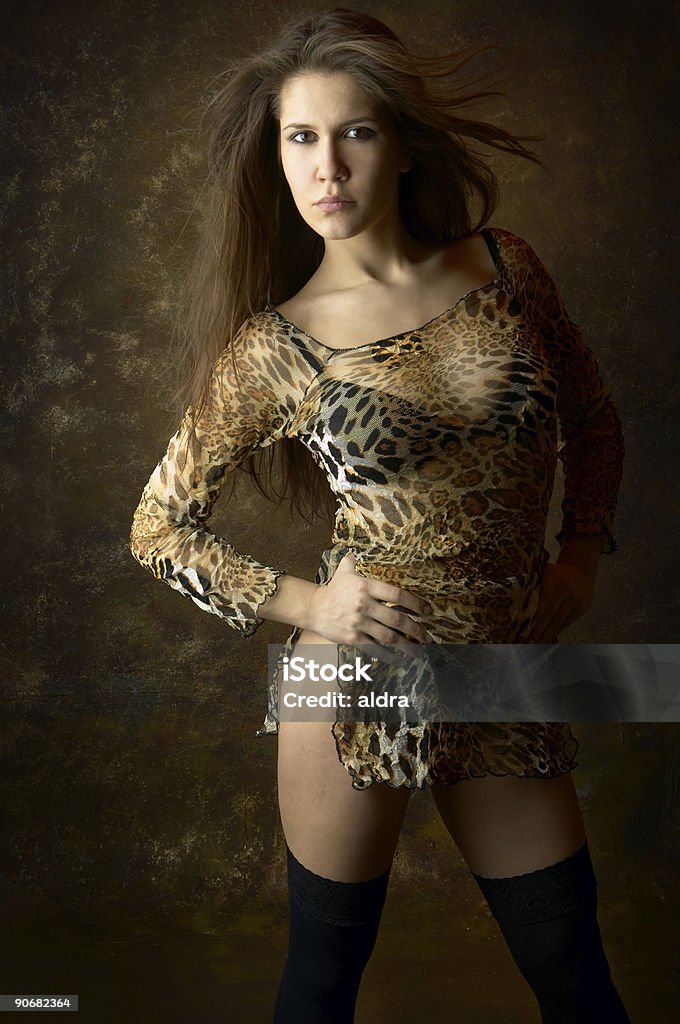 Retrato escuro - Royalty-free Adolescente Foto de stock