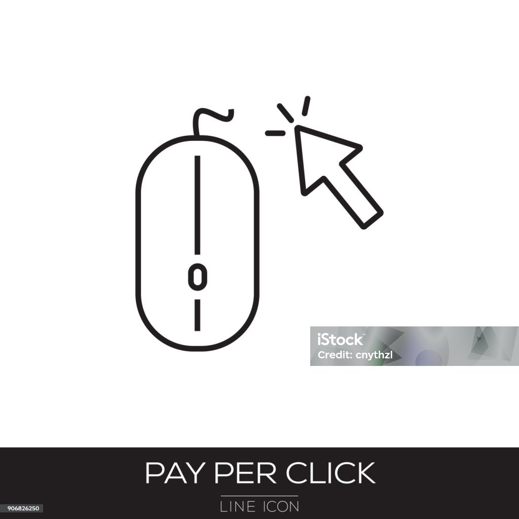 PAY PER CLICK LINE ICON Abstract stock vector