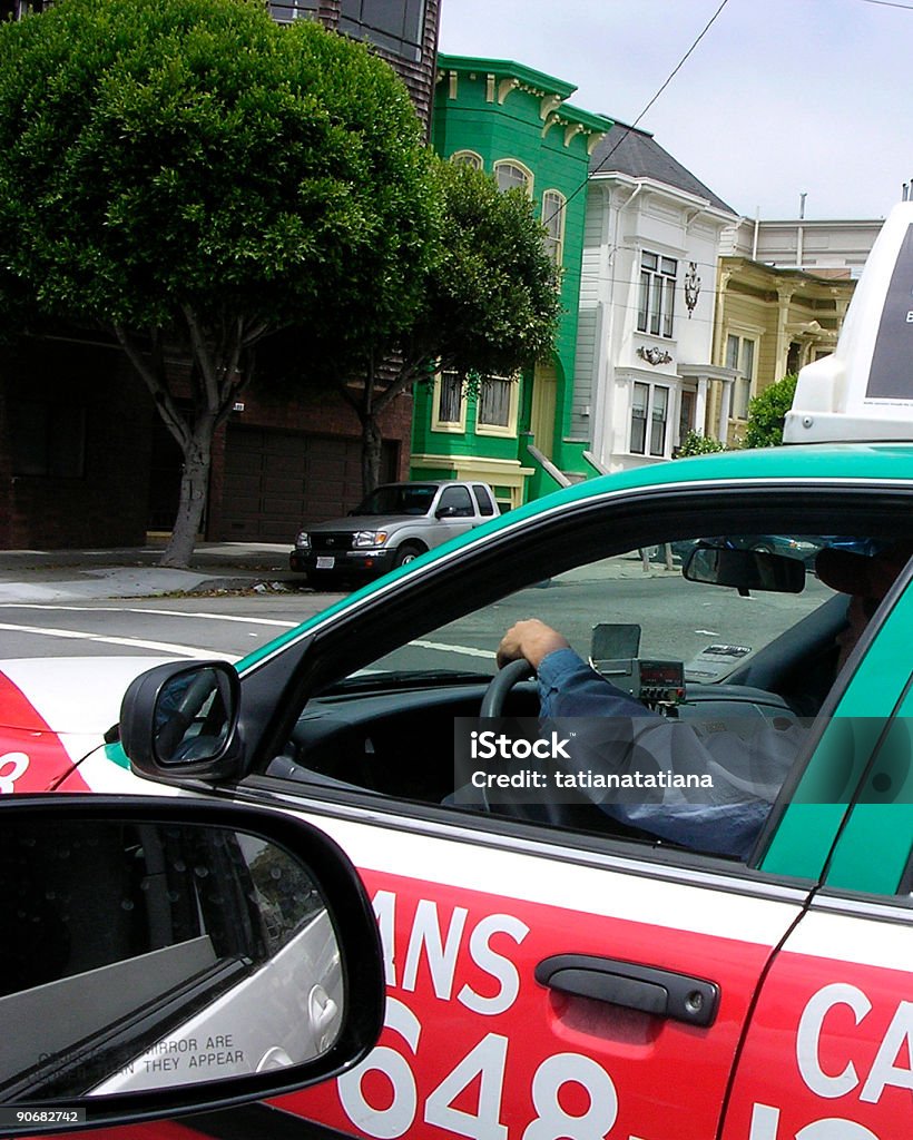 Taxi con espejo en San Francisco - Foto de stock de Adulto libre de derechos