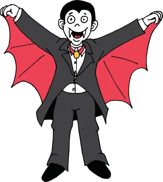 Vector illustration of Grinning Vampire