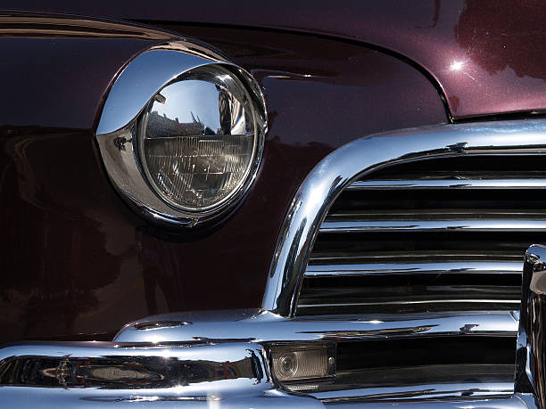istock Front End of Purple Classic Car 90682980