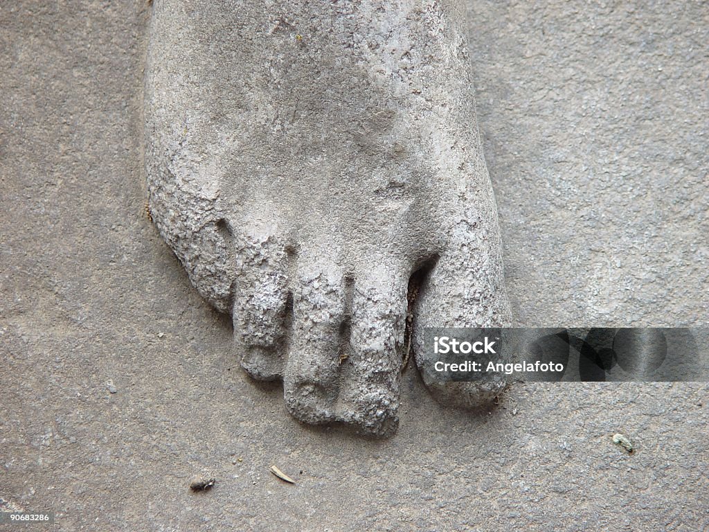 고대 로마 대리석 황후상 발 - 로열티 프리 고고학 스톡 사진