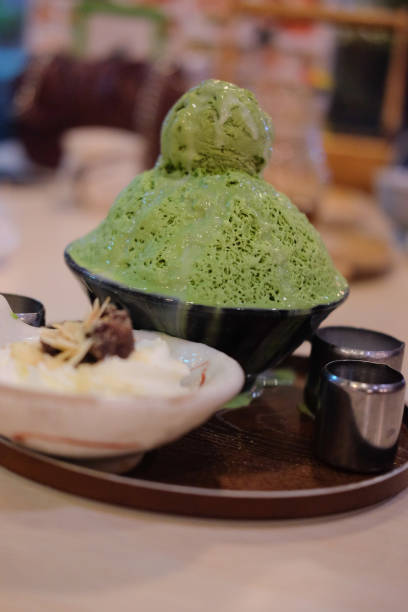 istock Green tea Bingsu (Korean ice dessert) with green tea ice cream 906833728
