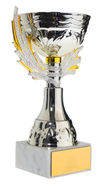 istock Winner's cup, silver, gold prize in the competition. Trophy in championships isolated on a white background. 906837304