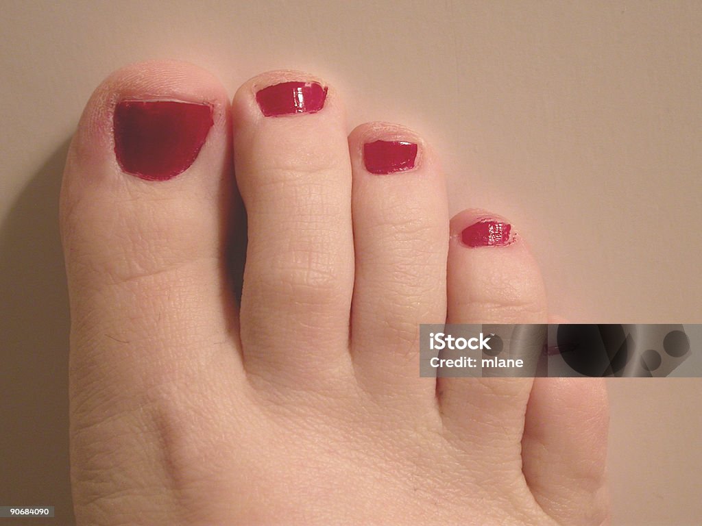 Red palców u stóp - Zbiór zdjęć royalty-free (Bliskie zbliżenie)