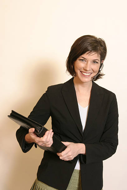 istock Woman Handbook and Headset 90684115