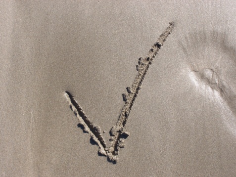 Yes - handwritten on the soft beach sand.