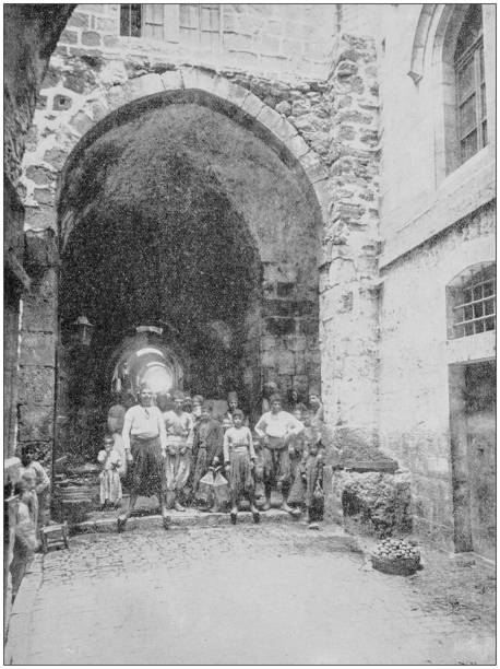 istock Antique photograph of World's famous sites: Jerusalem, Palestine 906841644