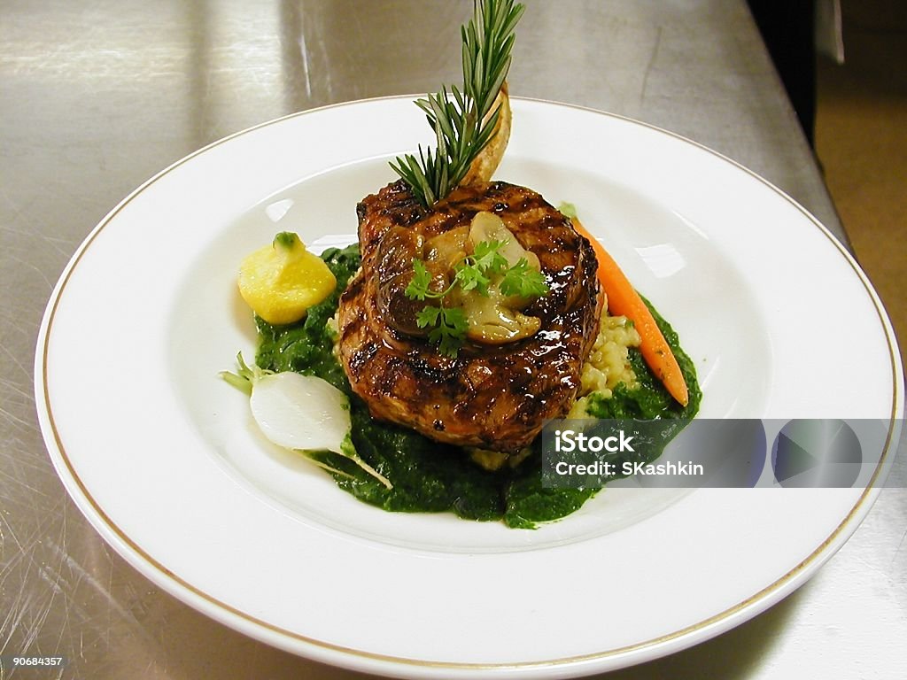 Veal Chop  Banquet Stock Photo