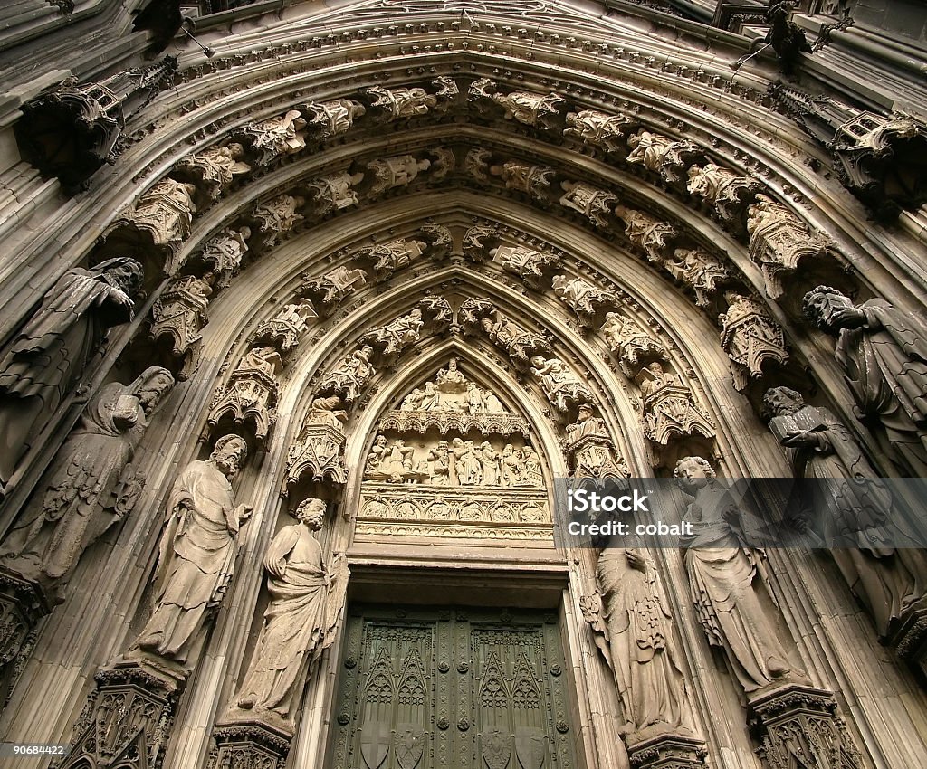 Catedral de Colonia iglesia puerta - Foto de stock de Alemania libre de derechos