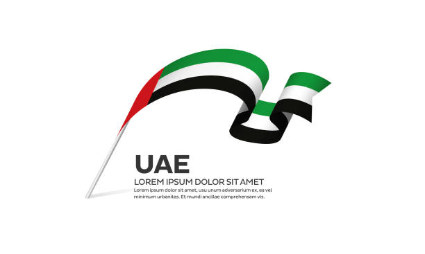 ilustraciones, imágenes clip art, dibujos animados e iconos de stock de fondo de bandera de emiratos árabes - united arab emirates illustrations