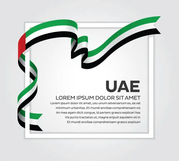 Vector illustration of Arab United Emirates flag background