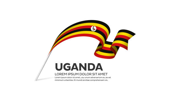 Uganda flag background Uganda, flag, country, vector, icon uganda stock illustrations