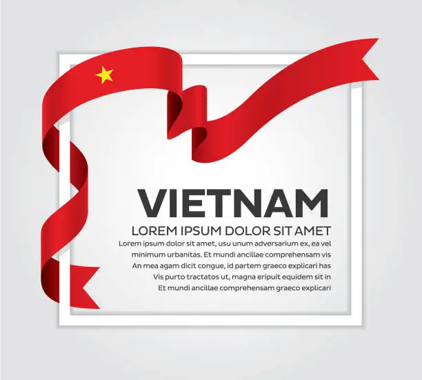 Vector illustration of Vietnam flag background