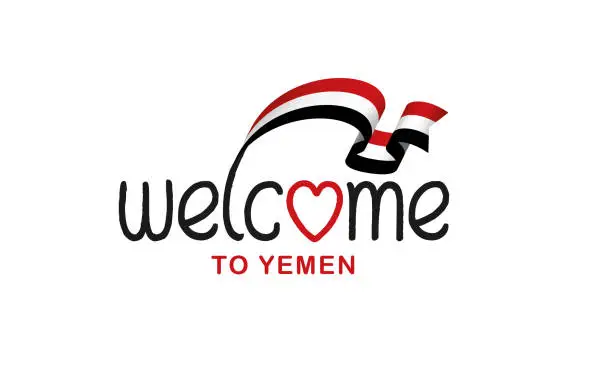 Vector illustration of Yemen flag background