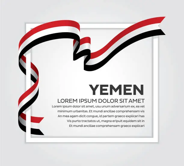 Vector illustration of Yemen flag background