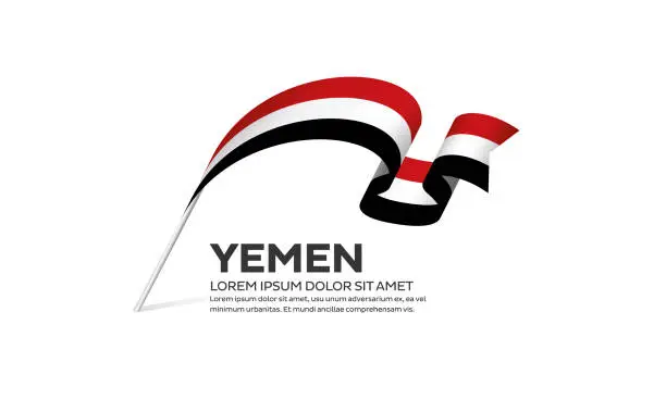 Vector illustration of Yemen flag background