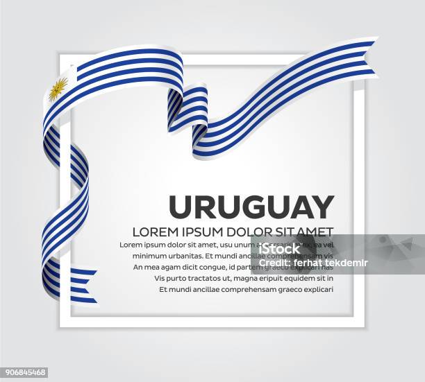 Uruguayische Flagge Hintergrund Stock Vektor Art und mehr Bilder von Abzeichen - Abzeichen, Ankunft, Banneranzeige