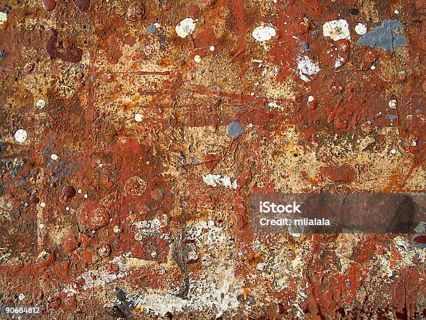 Farbkleckse Auf Eine Rostige Wall Stockfoto und mehr Bilder von Abstrakt - Abstrakt, Beschädigt, Bestürzt