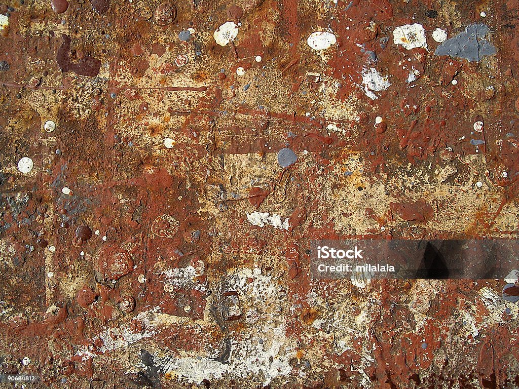 Gouttes de peinture sur un mur Rouillé - Photo de Abstrait libre de droits